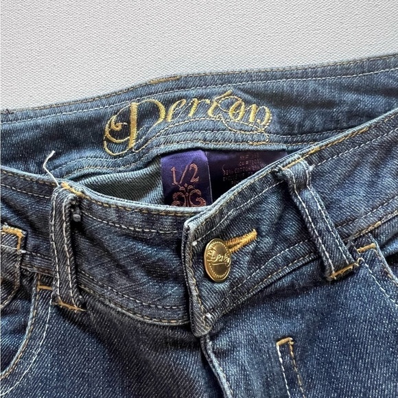 EUC Dereon Beyonce Girls Summer Flare Blue Denim Jeans Size 1/2 (R) - Picture 4 of 11